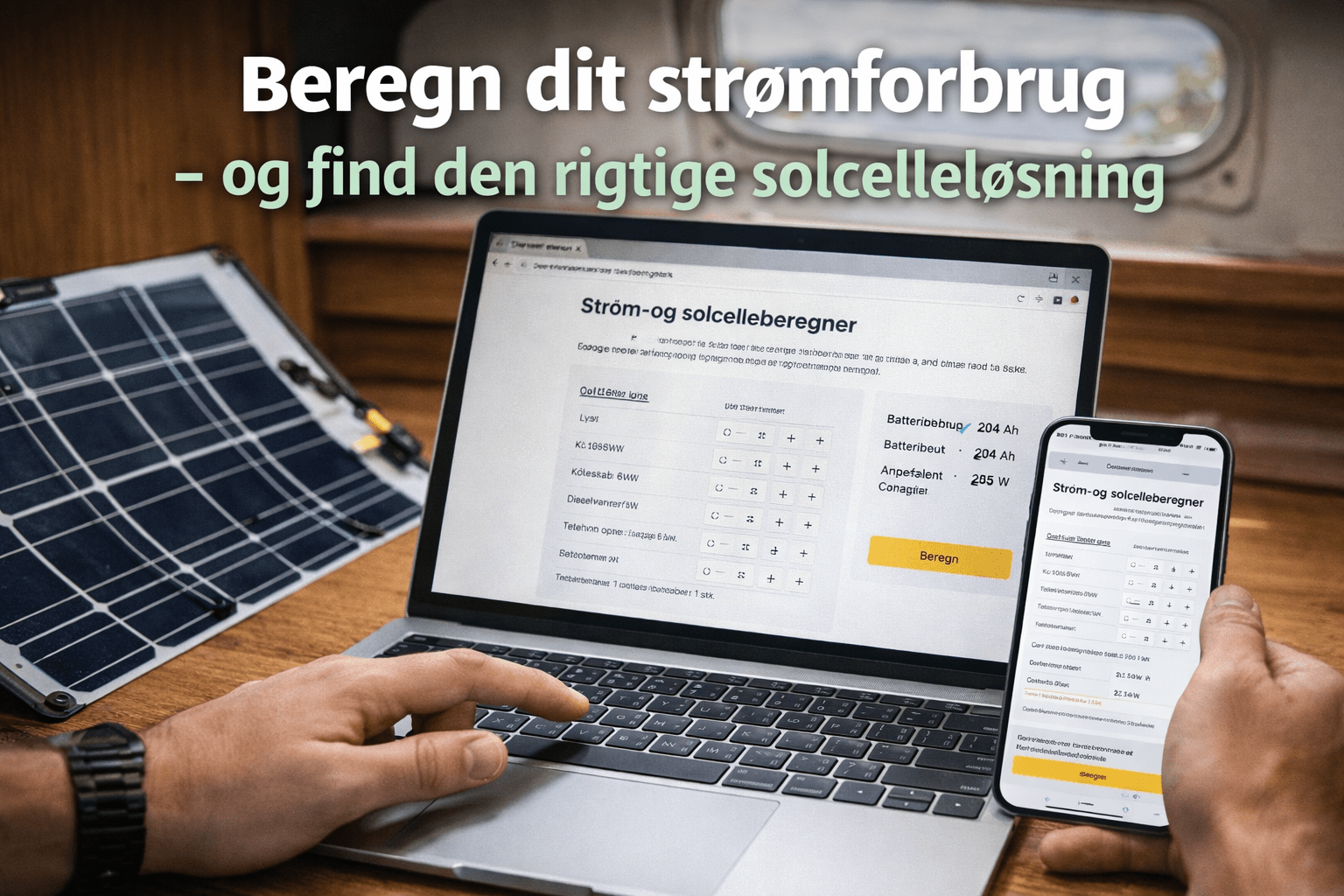 Beregn dit strømforbrug – og find den rigtige solcelleløsning - SejlStrøm