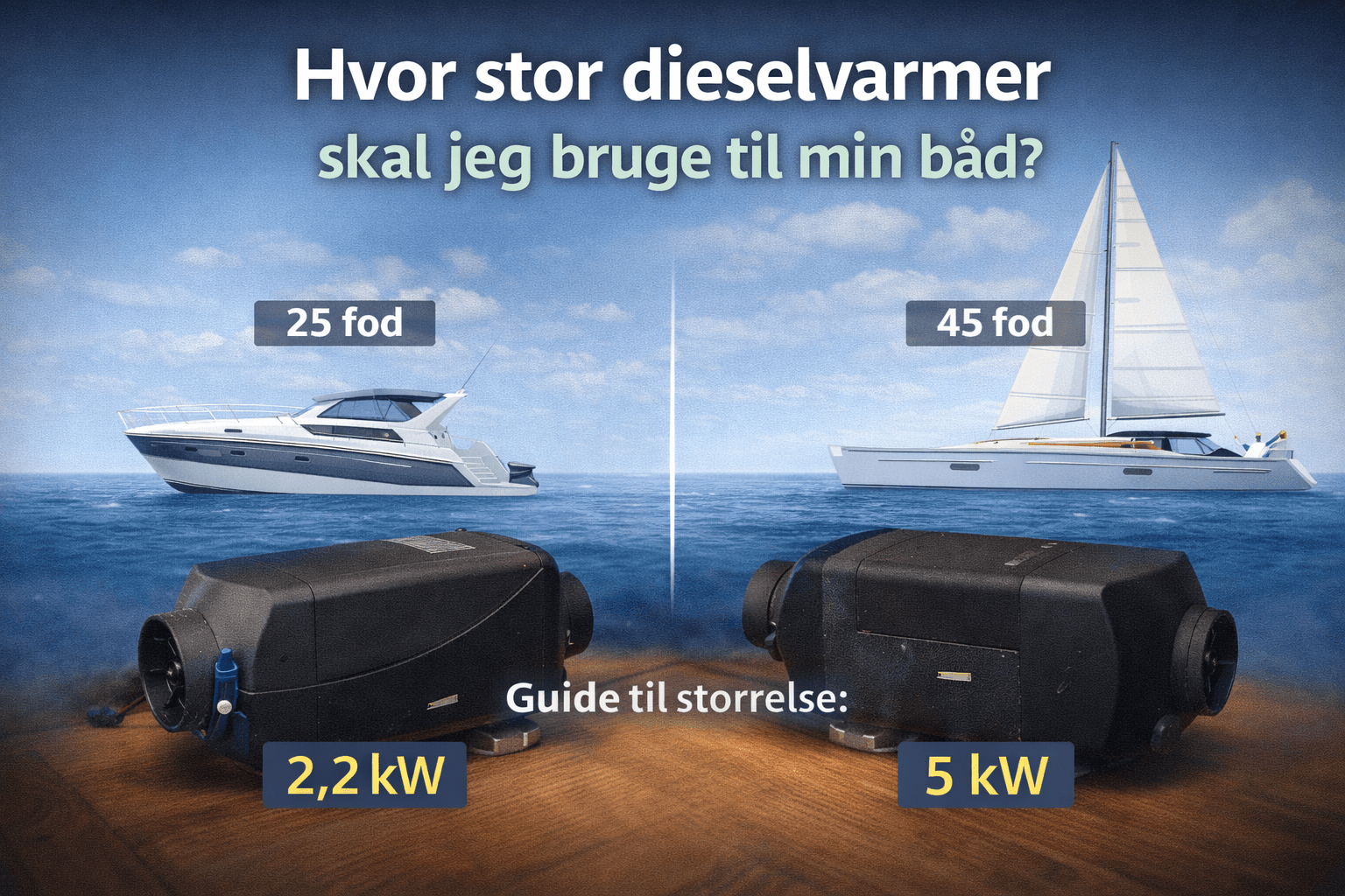 Hvor stor dieselvarmer skal jeg bruge til min båd? (25–45 fod guide) - SejlStrøm