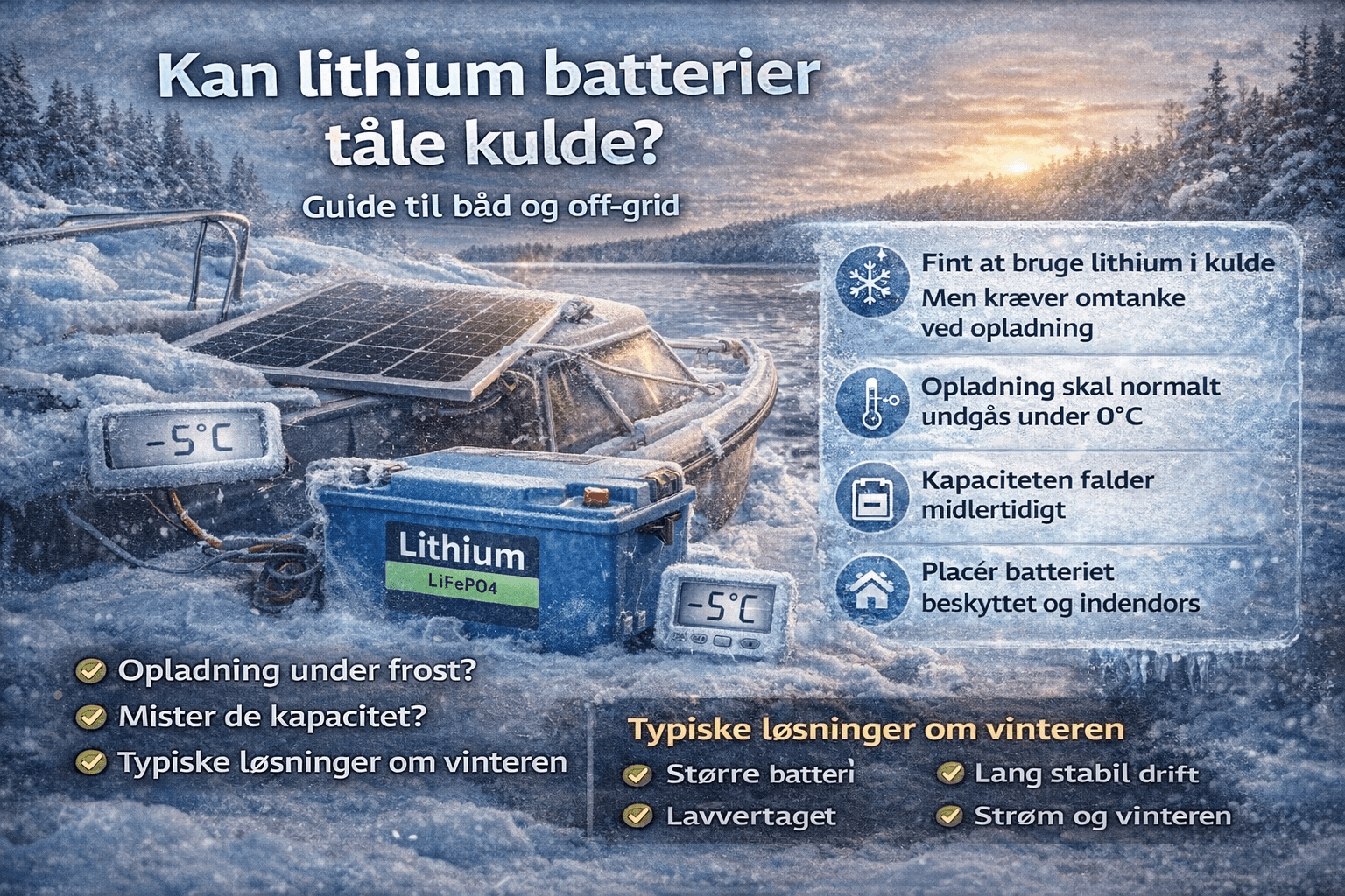 Kan lithium batterier tåle kulde? - SejlStrøm