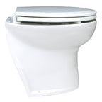 Jabsco toilet "Deluxe" m/soft close med lige kant – deluxe 14" lige bagkant 12V ferskvand