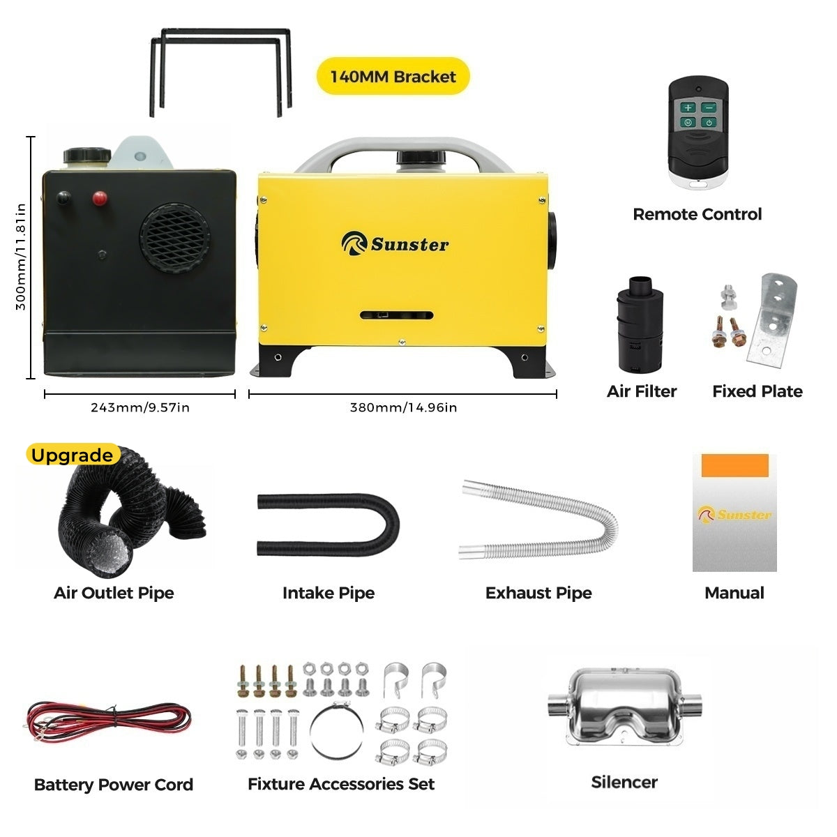 Sunster A2013ST 8 kW dieselfyr – alt-i-ét