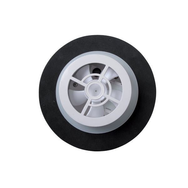 Solcelle ventilator m/batteri og kontakt, Ø220mm