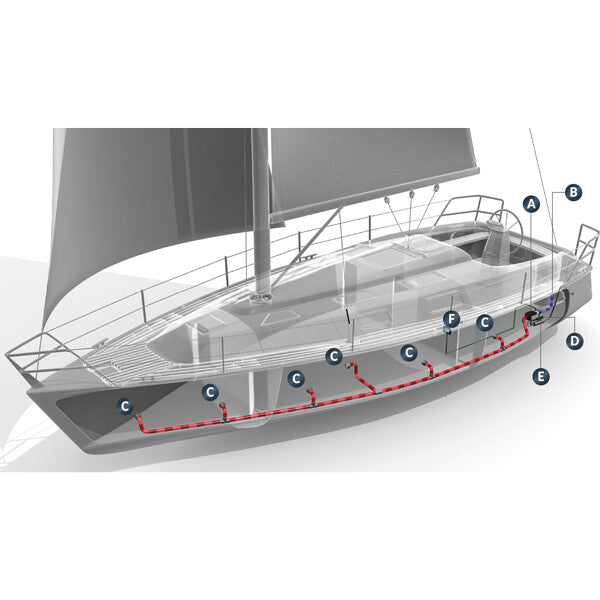 Webasto Air Top air distribution kit Evo 40 for 2 cabins