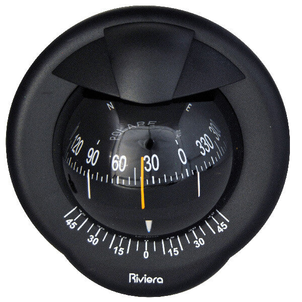 Riviera bulkhead-mount compass Polare, black