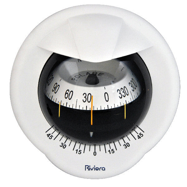 Riviera bulkhead mount compass Polare, white