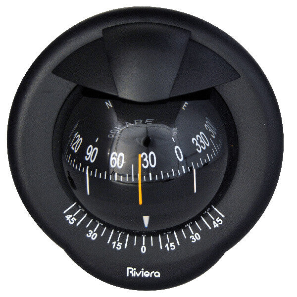 Riviera bulkhead-mount compass Polare, black