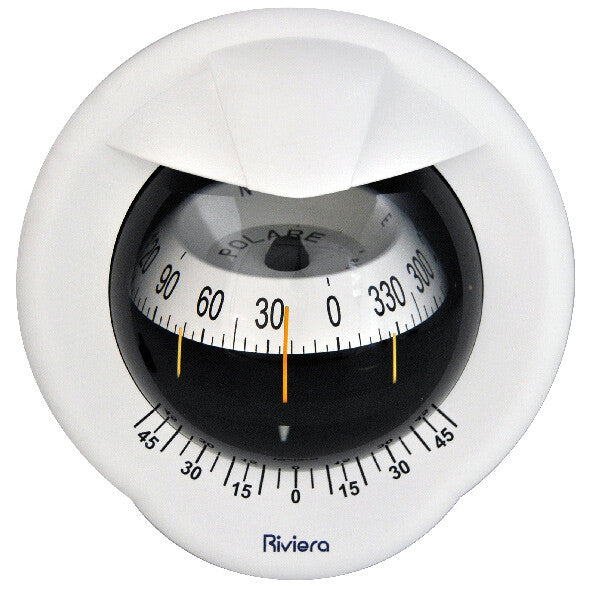 Riviera bulkhead mount compass Polare, white