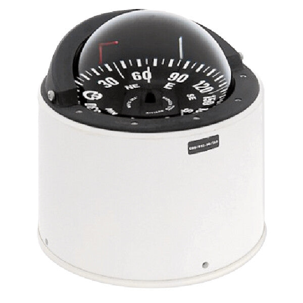 Riviera piedestal kompas White Star 5", hvid/sort