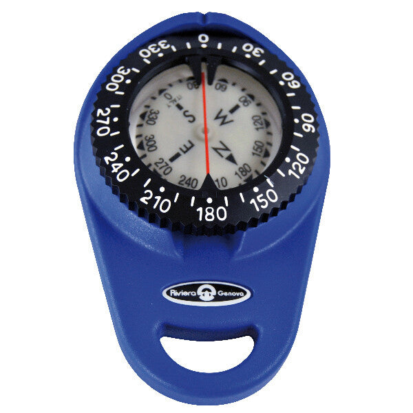 Riviera Orion hand-bearing compass, blue
