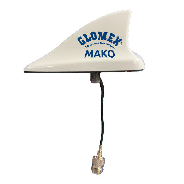 Glomex Mako VHF antenne m/kabel og stik – VHF hvid
