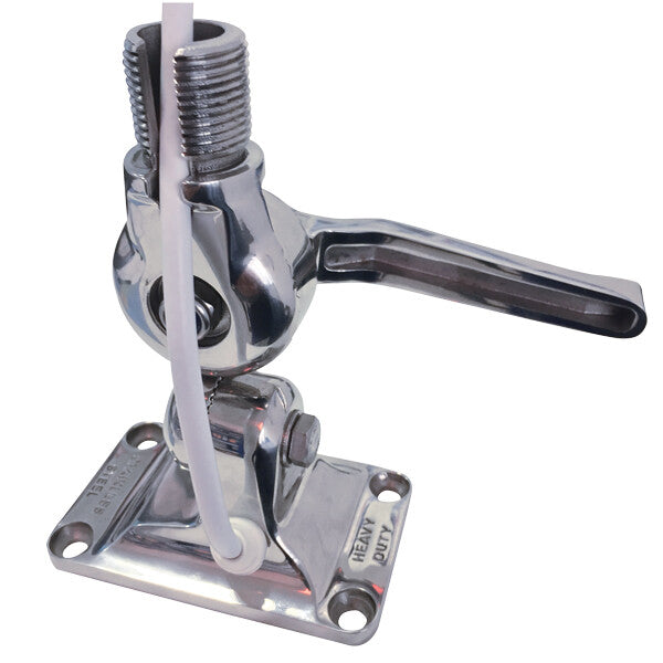 Glomex RA116SS Heavy Duty antenna deck mount (hinged)