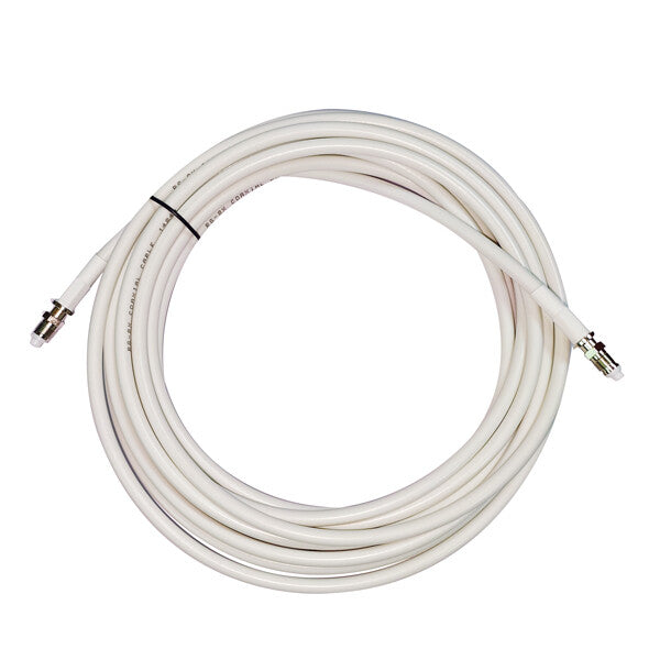 1852 VHF kabel RG-8X low loss, hvid med FME Hun-stik – VHF low loss med hun FME stik - 25m