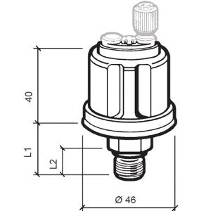 Vdo sensor olie tryk 5 bar, m18x1,5, 6-24v
