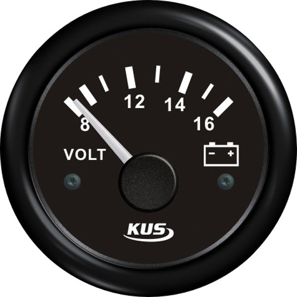 Kus voltmeter sort 12V