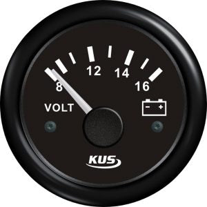 Kus voltmeter sort 12V