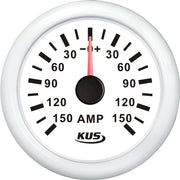 Kus amperemeter hvid, med 150Amp shunt 12/24V – Palby varenr. 1116481