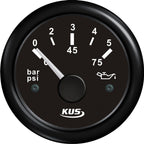 Kus olietryk sort 0-5bar, 10-184 & 240-33ohm, 12/24V