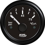 Kus olietryk sort 0-5bar, 10-184 & 240-33ohm, 12/24V
