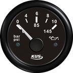Kus olietryk sort 0-10bar, 10-184 & 240-33ohm, 12/24V – Palby varenr. 1116494
