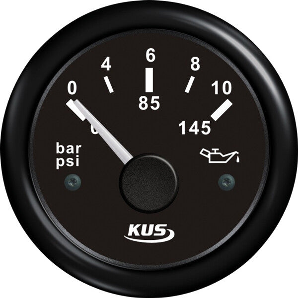 Kus olietryk sort 0-10bar, 10-184 & 240-33ohm, 12/24V – Palby varenr. 1116494