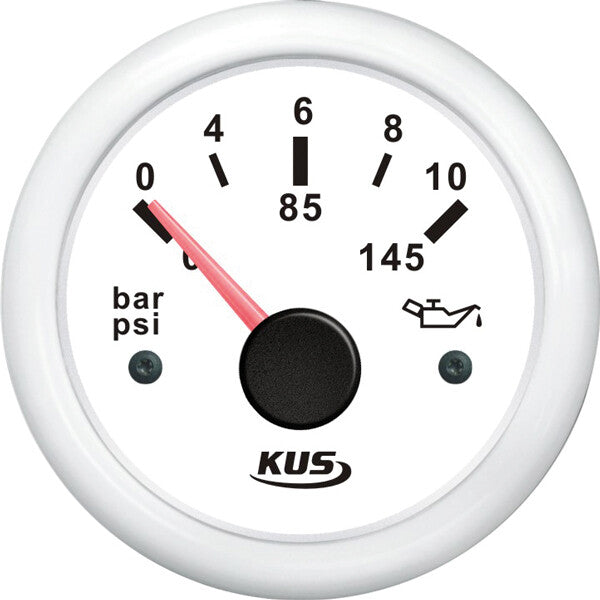 Kus olietryk hvid 0-10bar, 10-184 & 240-33ohm, 12/24V – Palby varenr. 1116495