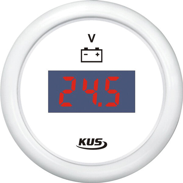 Kus digital voltmeter 9-32v, hvid, 12/24V – Palby varenr. 1116511