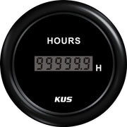 Kus digital timetæller, sort, 12/24V
