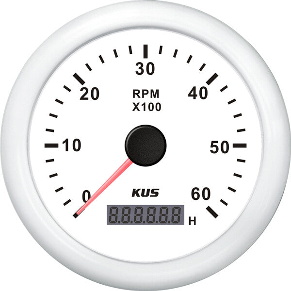 KUS tachometer for diesel white, 0-6000