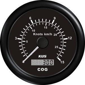 Kus gps speed 0-15knob, sort 12/24V Ø85