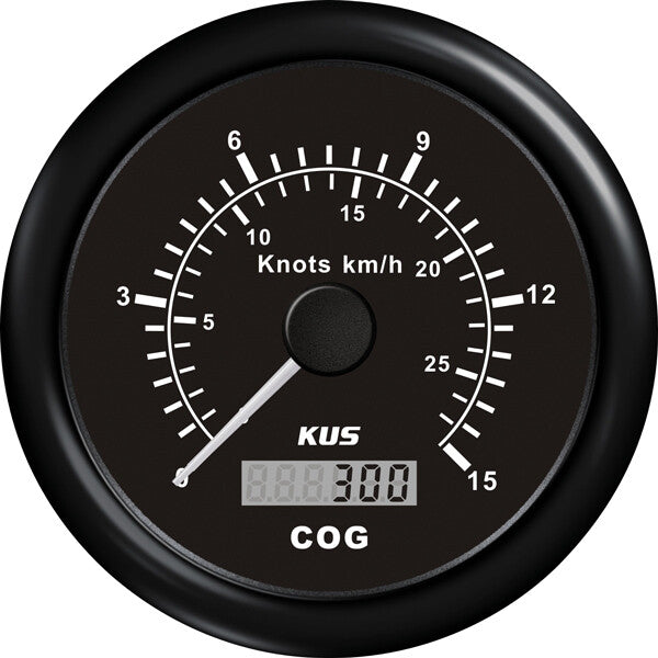 Kus gps speed 0-15knob, sort 12/24V Ø85 – Palby varenr. 1116532
