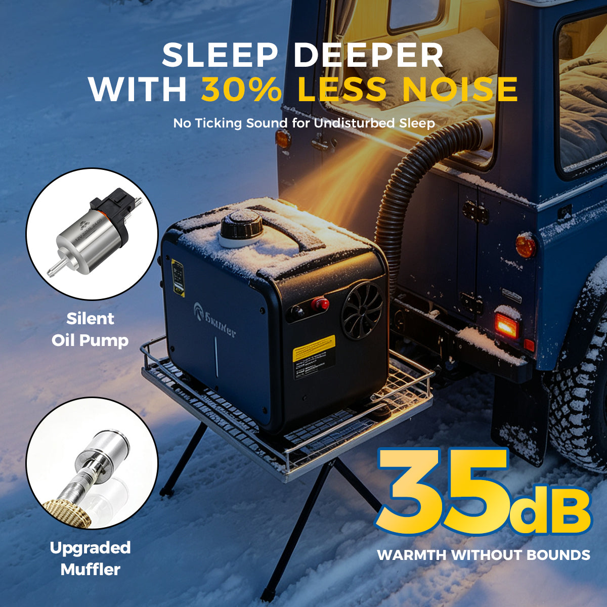 Sunster TP B2 8 kW dieselfyr – alt-i-ét med WiFi og Bluetooth