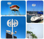 12 V 1200 W 5 - bladet vindgenerator med laderegulator – Mini lanterne design - SejlStrøm