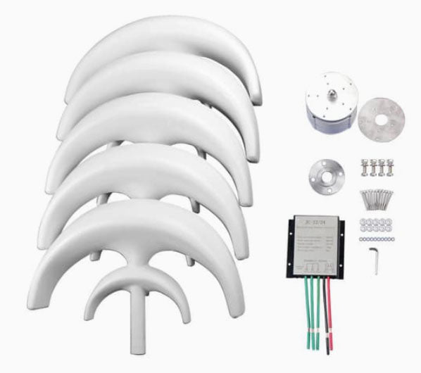 12 V 1200 W 5 - bladet vindgenerator med laderegulator – Mini lanterne design - SejlStrøm