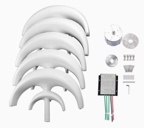 12 V 1200 W 5 - bladet vindgenerator med laderegulator – Mini lanterne design - SejlStrøm