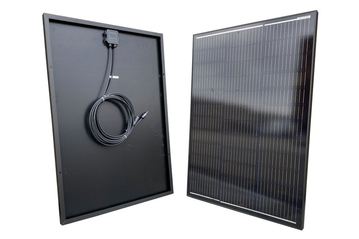 120 W 12V Solcellepanel – Sort Monokrystallinsk – komponent i SejlStrøm Ankerliv-pakken