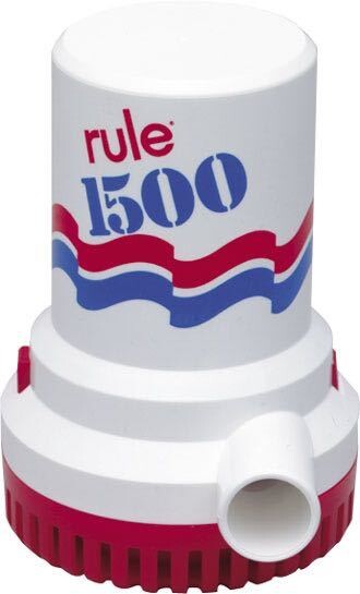 Rule Lænsepumpe 1500 GPH – 5678 L/t, fås i 12V og 24V – gph 24V