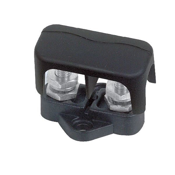 BEP El-kobling dobbelt m/cover 2x6 mm, sort