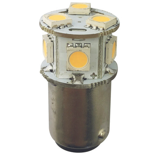 1852 LED bajonet BA15D Ø19x33mm 10-36Vdc, 2 stk