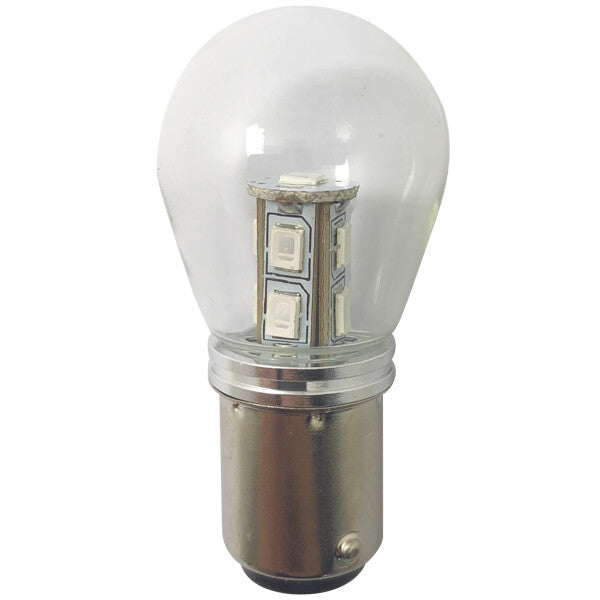 1852 LED lantern pære BAY15D Ø25x48mm 10-36Vdc grøn, 2 stk