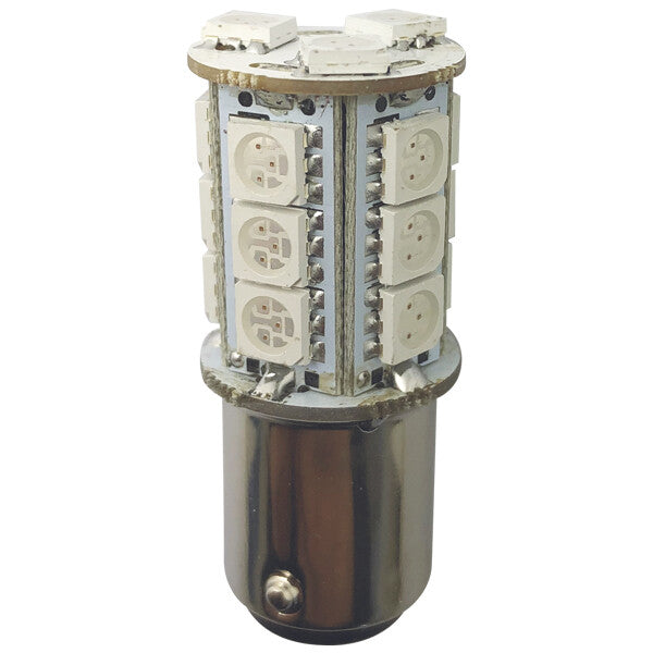 1852 LED lantern pære BAY15D Ø18x37mm 10-36Vdc rød, 2 stk
