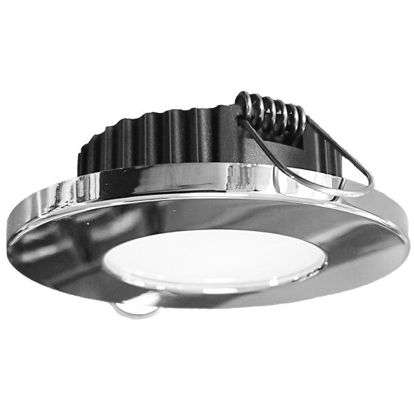 Casolux Rikke LED indbygningsspot – plast chrome 3000K 10-32v