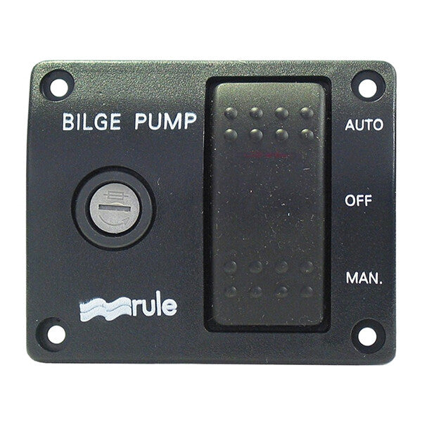 Rule pumpepanel med 3-vejs kontakt og sikringsholder – 24V