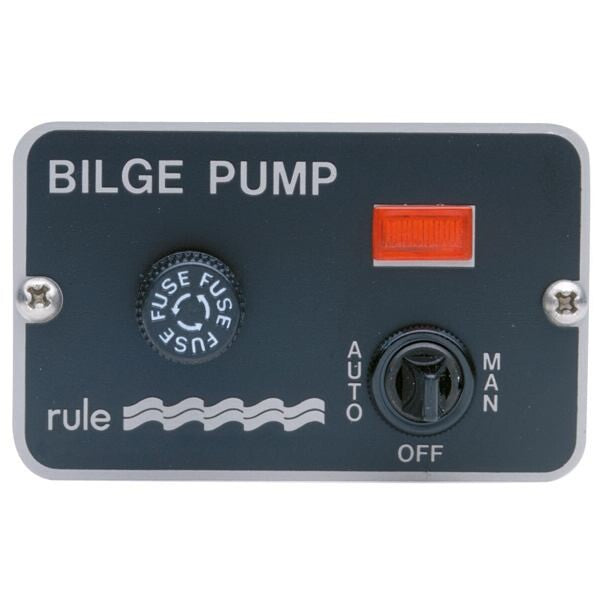 Rule pumpepanel med kontakt og indikator – 24V