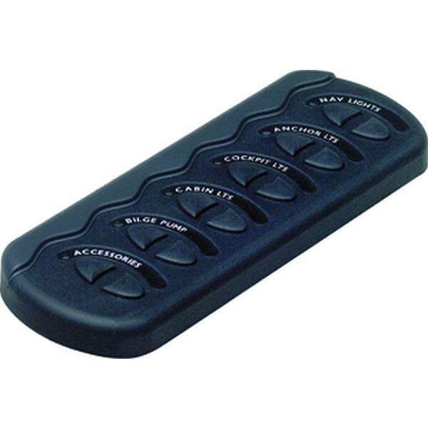 BEP splash-proof Contour2 electrical panel with 6 switches