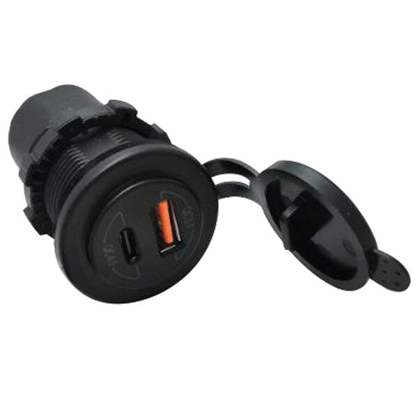 1852 USB udtag USB-A & USB-C 12/24V