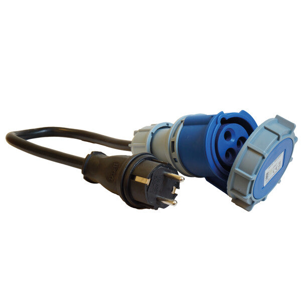 1852 CEE 220V female IP67 to Schuko male - 2.5mm2 cable 0.5 meters