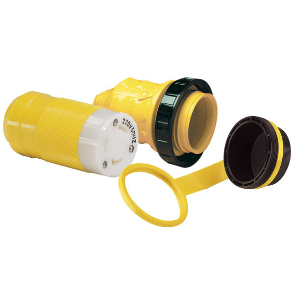 Marinco shore power plug 32Amp with cover and sleeve