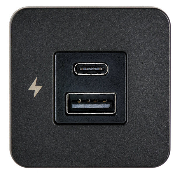Scanstrut Tile indbygningstik USB-A & USB-C sort