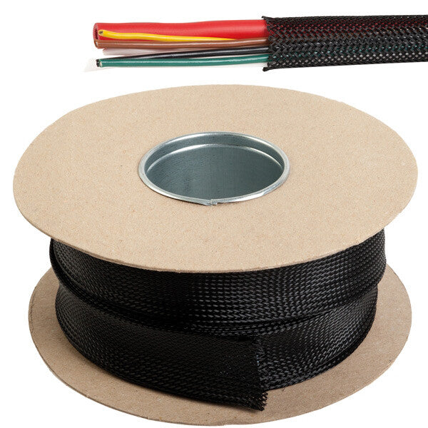 Kabelbeskyttelse fleksibel monoflilament sort – fleksible monofilament ø28-47mm 10m