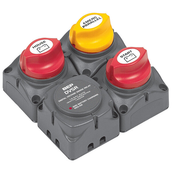 BEP voltage sensitive relay w/parallel connection, 12/24V / 140 Amp